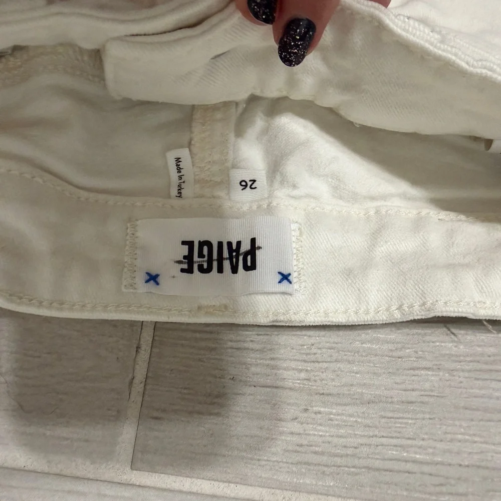 PAIGE Claudine Women's Cream Flare Jeans - Picture 2 of 4